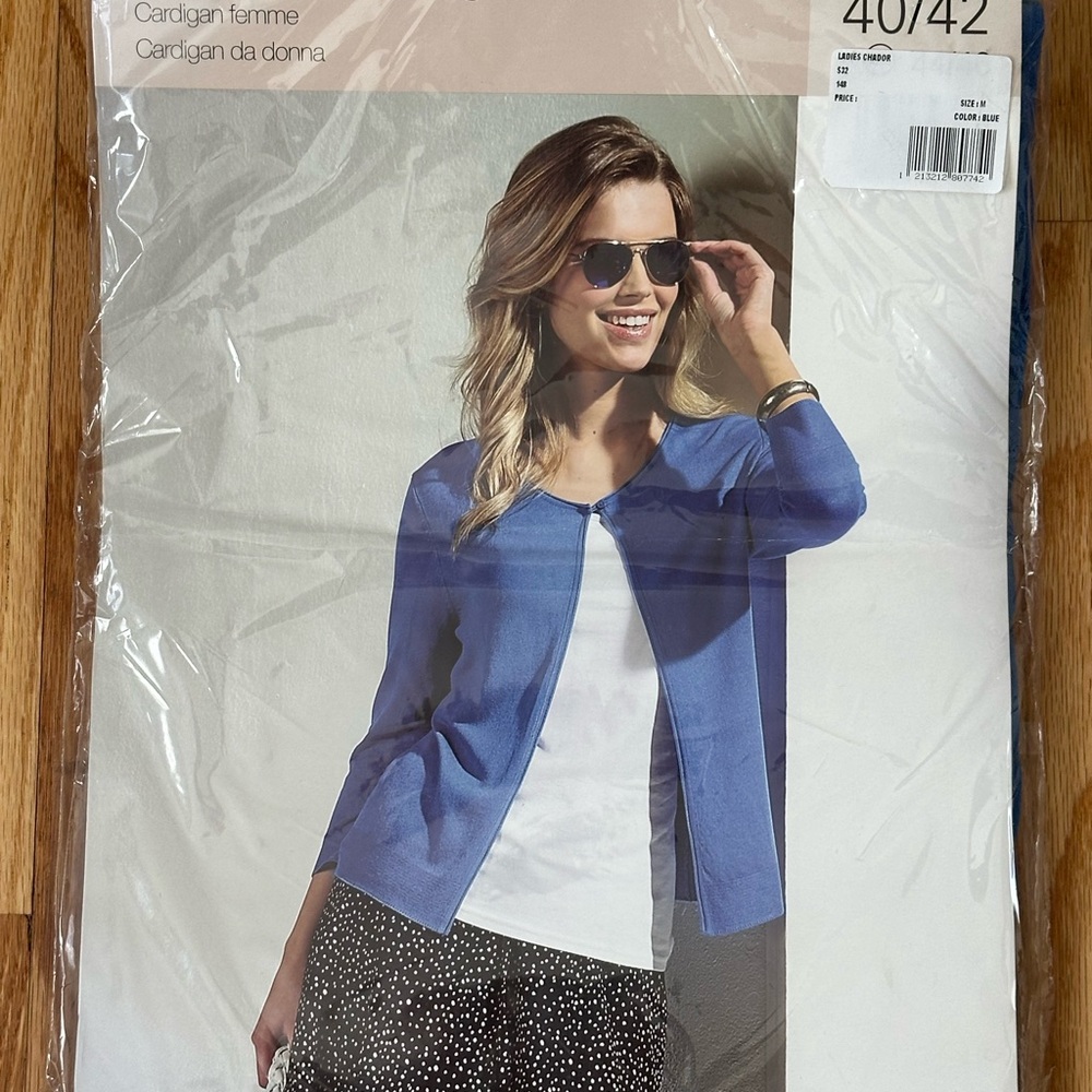 Blue Cardigan Sweater - Picture 2 of 5